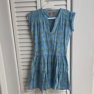 Oliphant Blue Floral Sun Dress